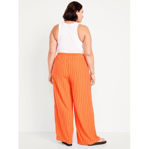 올드네이비 Oldnavy High-Waisted Linen-Blend Super Wide-Leg Pants