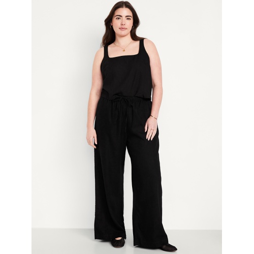 올드네이비 Oldnavy High-Waisted Linen-Blend Super Wide-Leg Pants