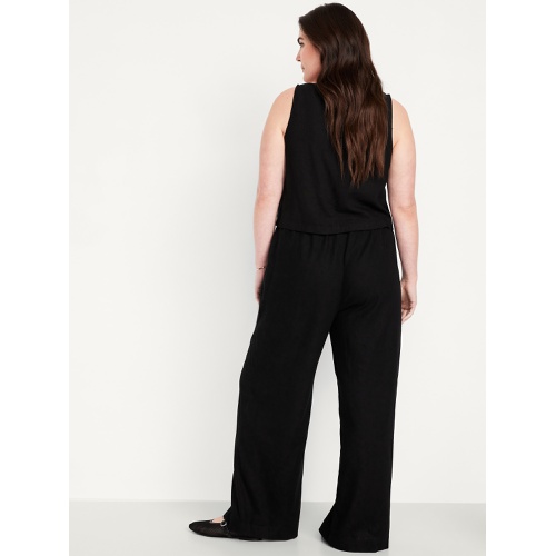 올드네이비 Oldnavy High-Waisted Linen-Blend Super Wide-Leg Pants