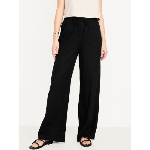 올드네이비 Oldnavy High-Waisted Linen-Blend Super Wide-Leg Pants