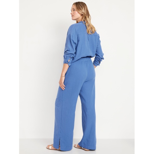 올드네이비 Oldnavy High-Waisted Crinkle Gauze Wide-Leg Pants