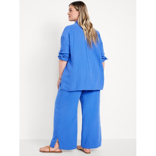 올드네이비 Oldnavy High-Waisted Crinkle Gauze Wide-Leg Pants