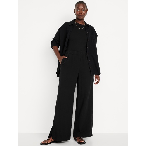 올드네이비 Oldnavy High-Waisted Crinkle Gauze Wide-Leg Pants