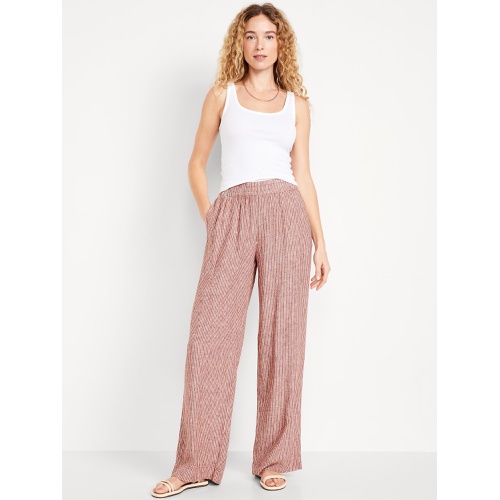 올드네이비 Oldnavy High-Waisted Linen-Blend Wide-Leg Pants