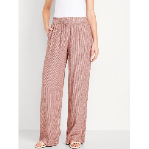 올드네이비 Oldnavy High-Waisted Linen-Blend Wide-Leg Pants