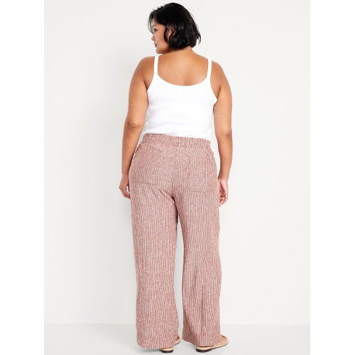 올드네이비 Oldnavy High-Waisted Linen-Blend Wide-Leg Pants