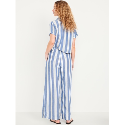 올드네이비 Oldnavy High-Waisted Crinkle Gauze Wide-Leg Pants