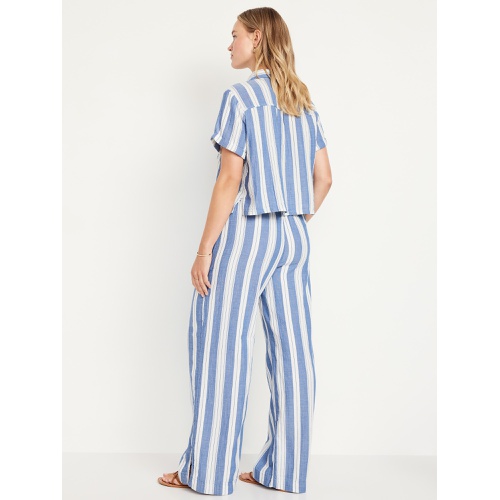 올드네이비 Oldnavy High-Waisted Crinkle Gauze Wide-Leg Pants