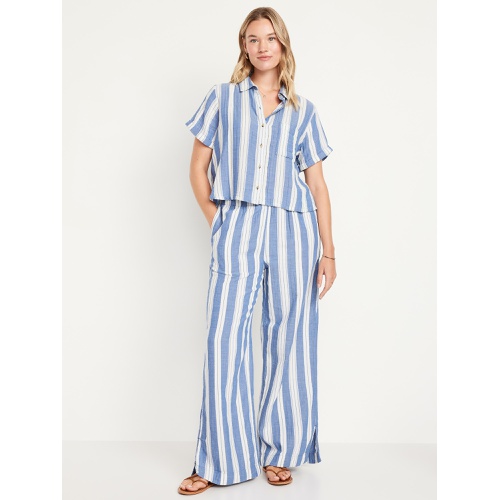 올드네이비 Oldnavy High-Waisted Crinkle Gauze Wide-Leg Pants