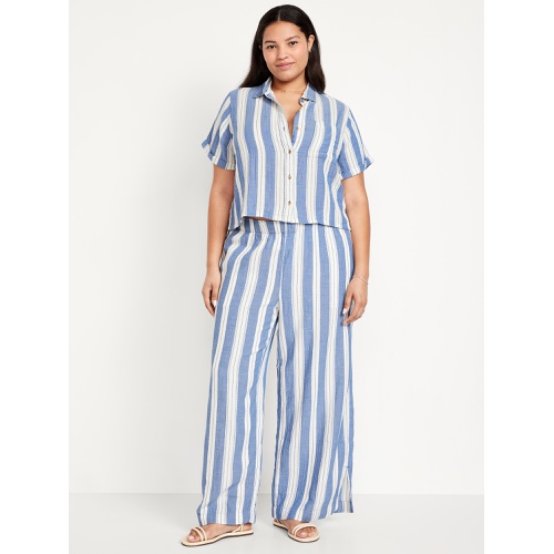올드네이비 Oldnavy High-Waisted Crinkle Gauze Wide-Leg Pants