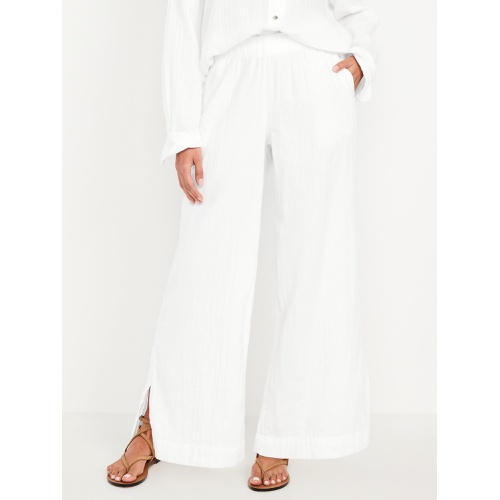 올드네이비 Oldnavy High-Waisted Crinkle Gauze Wide-Leg Pants