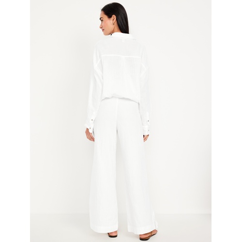 올드네이비 Oldnavy High-Waisted Crinkle Gauze Wide-Leg Pants