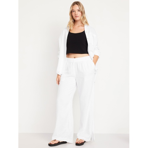 올드네이비 Oldnavy High-Waisted Crinkle Gauze Wide-Leg Pants