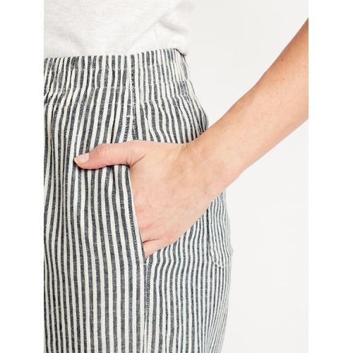 올드네이비 Oldnavy High-Waisted Linen-Blend Wide-Leg Pants