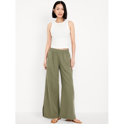 올드네이비 Oldnavy High-Waisted Crinkle Gauze Wide-Leg Pants