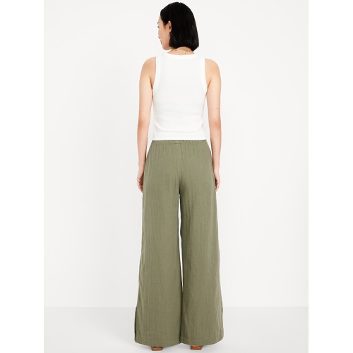 올드네이비 Oldnavy High-Waisted Crinkle Gauze Wide-Leg Pants