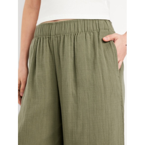 올드네이비 Oldnavy High-Waisted Crinkle Gauze Wide-Leg Pants
