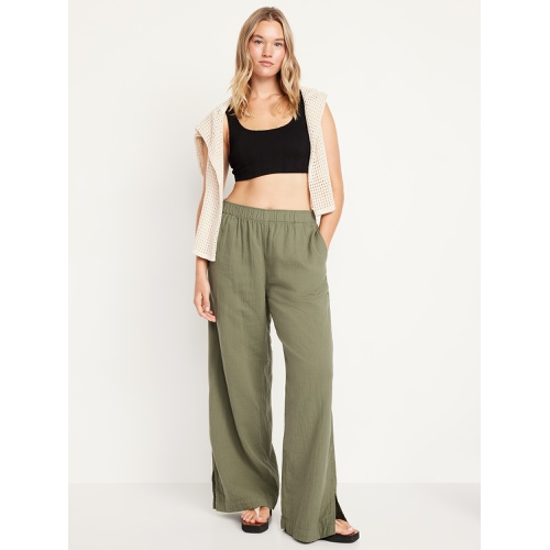 올드네이비 Oldnavy High-Waisted Crinkle Gauze Wide-Leg Pants