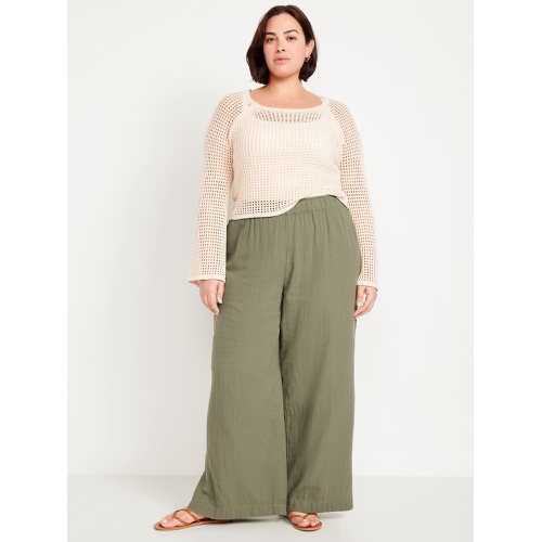 올드네이비 Oldnavy High-Waisted Crinkle Gauze Wide-Leg Pants