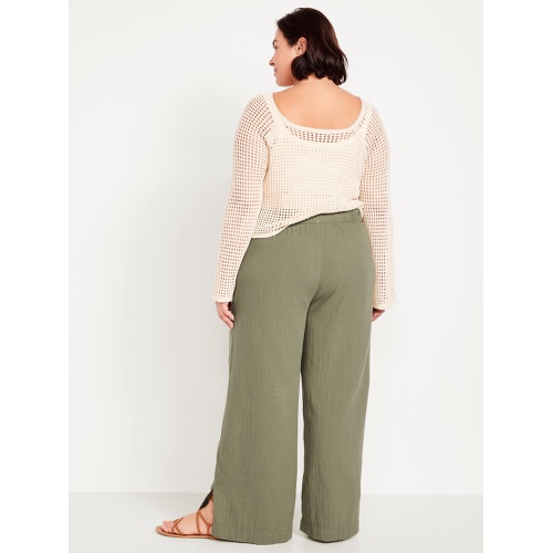 올드네이비 Oldnavy High-Waisted Crinkle Gauze Wide-Leg Pants