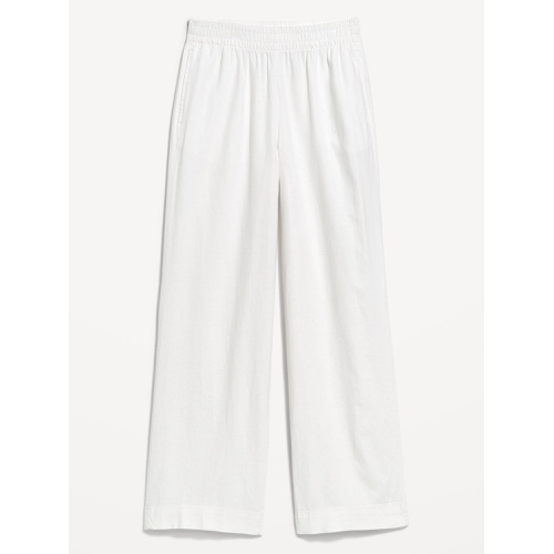 올드네이비 Oldnavy High-Waisted Linen-Blend Wide-Leg Pants
