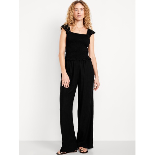 올드네이비 Oldnavy High-Waisted Linen-Blend Wide-Leg Pants