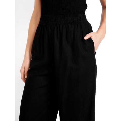 올드네이비 Oldnavy High-Waisted Linen-Blend Wide-Leg Pants