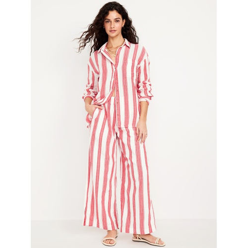 올드네이비 Oldnavy High-Waisted Crinkle Gauze Wide-Leg Pants