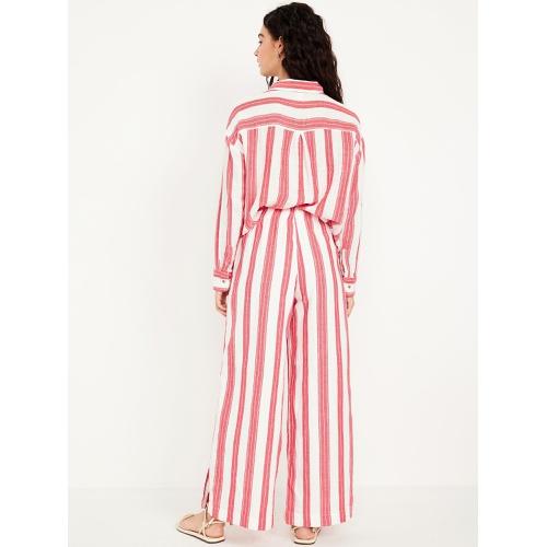 올드네이비 Oldnavy High-Waisted Crinkle Gauze Wide-Leg Pants