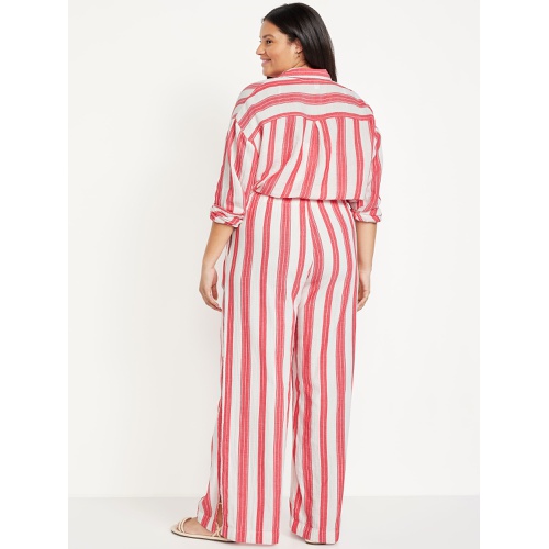 올드네이비 Oldnavy High-Waisted Crinkle Gauze Wide-Leg Pants