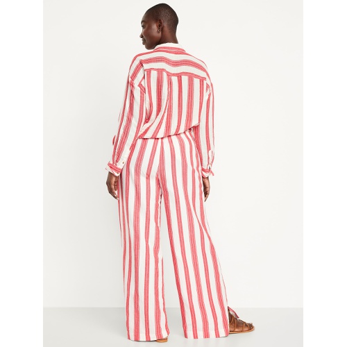 올드네이비 Oldnavy High-Waisted Crinkle Gauze Wide-Leg Pants