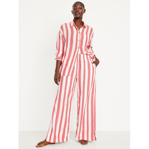 올드네이비 Oldnavy High-Waisted Crinkle Gauze Wide-Leg Pants