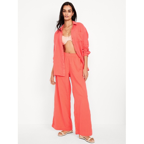 올드네이비 Oldnavy High-Waisted Crinkle Gauze Wide-Leg Pants