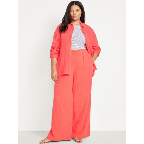 올드네이비 Oldnavy High-Waisted Crinkle Gauze Wide-Leg Pants