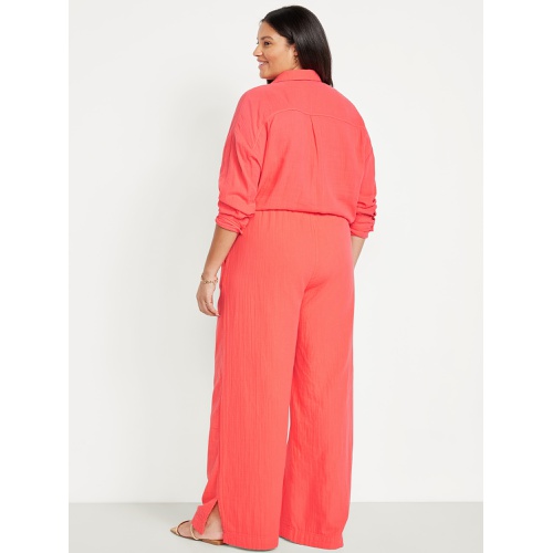 올드네이비 Oldnavy High-Waisted Crinkle Gauze Wide-Leg Pants