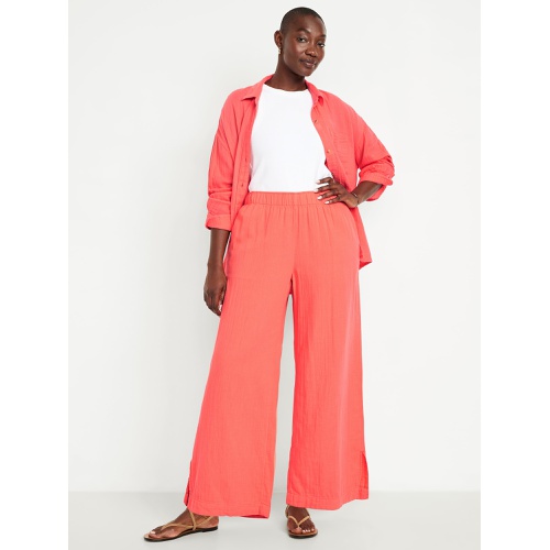 올드네이비 Oldnavy High-Waisted Crinkle Gauze Wide-Leg Pants