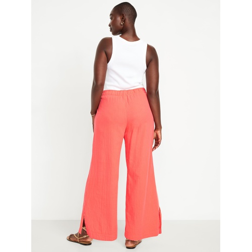 올드네이비 Oldnavy High-Waisted Crinkle Gauze Wide-Leg Pants