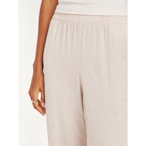 올드네이비 Oldnavy High-Waisted Linen-Blend Wide-Leg Pants