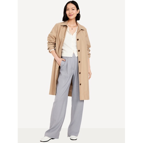 올드네이비 Oldnavy Extra High-Waisted Linen-Blend Taylor Wide-Leg Trouser Pants
