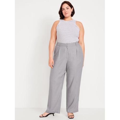 올드네이비 Oldnavy Extra High-Waisted Linen-Blend Taylor Wide-Leg Trouser Pants