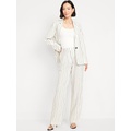 Oldnavy Extra High-Waisted Linen-Blend Taylor Wide-Leg Trouser Pants