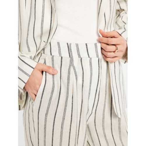 올드네이비 Oldnavy Extra High-Waisted Linen-Blend Taylor Wide-Leg Trouser Pants