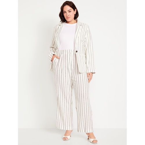 올드네이비 Oldnavy Extra High-Waisted Linen-Blend Taylor Wide-Leg Trouser Pants