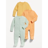 OldNavy Sleep & Play 2-Way-Zip Footed One-Piece 3-Pack for Baby