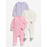 OldNavy Sleep & Play 2-Way-Zip Footed One-Piece 3-Pack for Baby