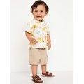 OldNavy Printed Short-Sleeve Linen-Blend Shirt for Baby