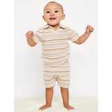OldNavy Sweater-Knit Collared Top and Shorts Set for Baby