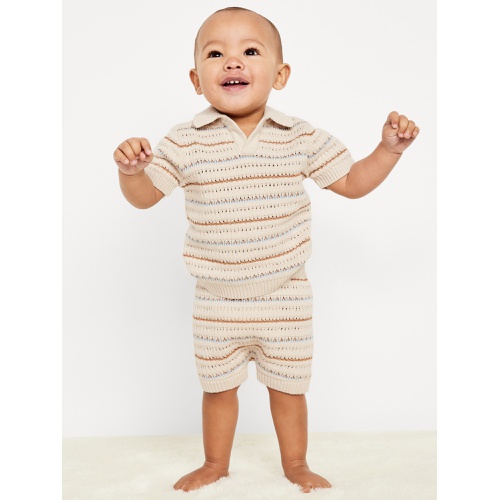 올드네이비 OldNavy Sweater-Knit Collared Top and Shorts Set for Baby