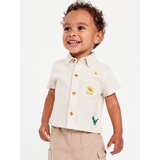 OldNavy Embroidered Short-Sleeve Linen-Blend Shirt for Baby