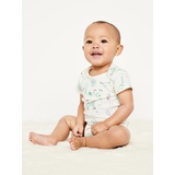 OldNavy Unisex Printed Ribbed Short-Sleeve Bodysuit for Baby